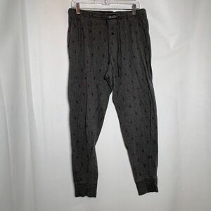Polo Ralph‎ Lauren Men's Gray Pony Logo Pajama Lounge Pants Size L Comfy Knit